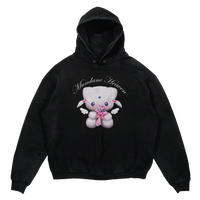cat embroidery + graphic hoodie